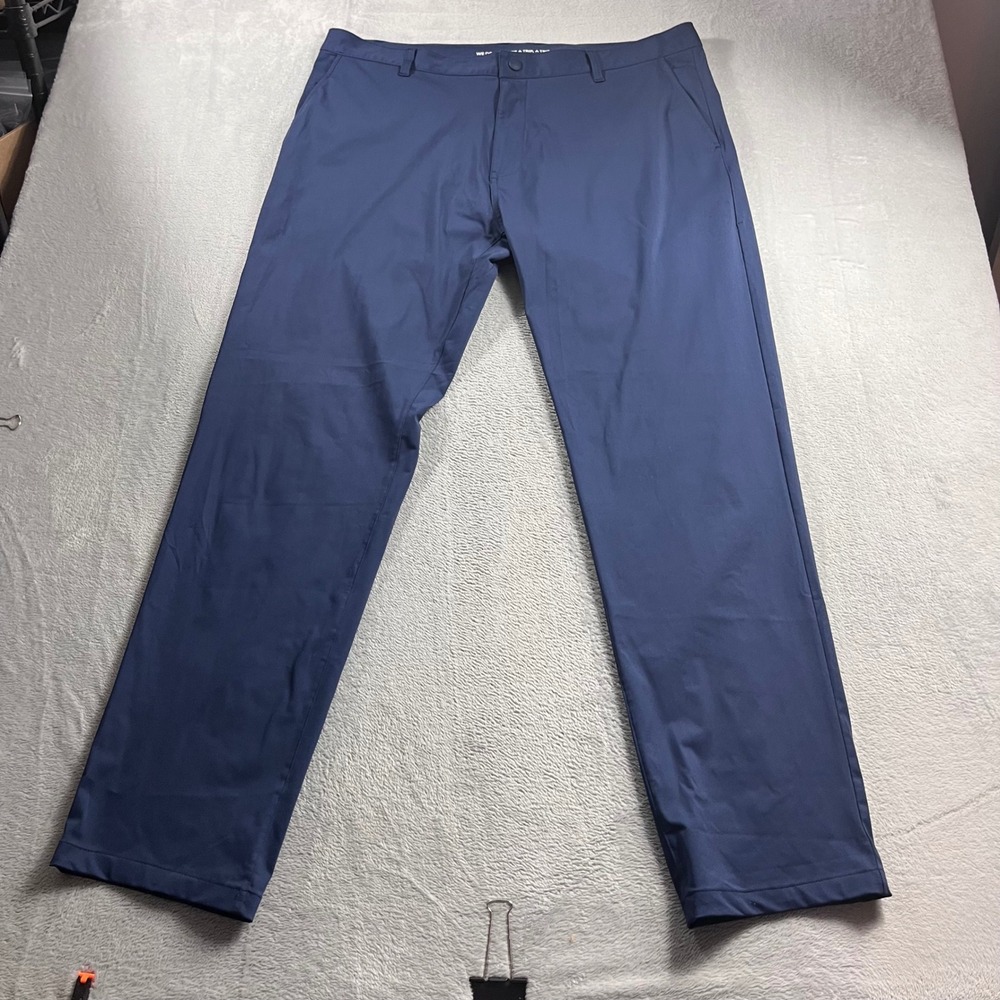 Rhone Commuter Classic Men Navy Blue Stretch Straight Leg Pants Size 40